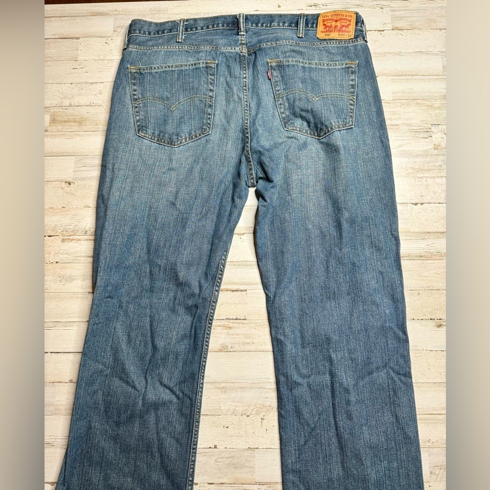Levis 559 Jeans Mens 40x32 Blue Relaxed Fit Straight Leg Denim Classic - Picture 8 of 9